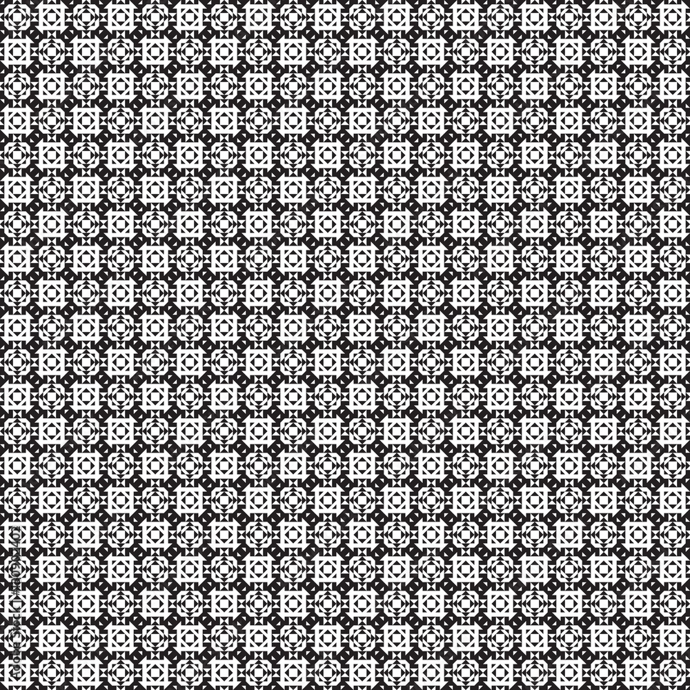 Tribal Black and White Seamless Pattern Tribal Black and White Seamless Pattern