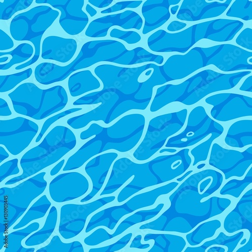 Azure Shining Water Surface Seamless Pattern