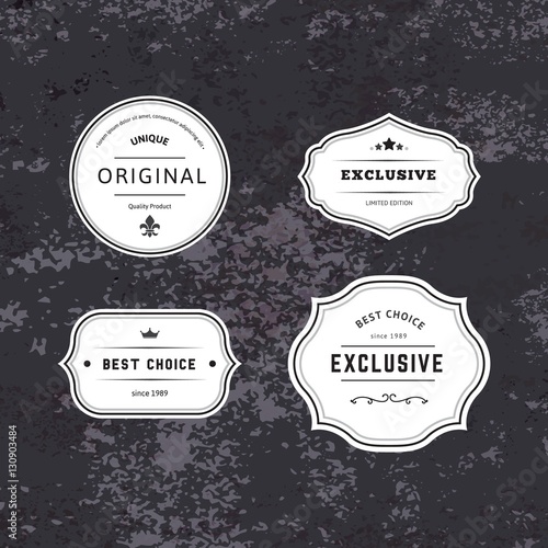 Set of Hipster Labels with Frames