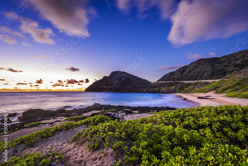 Beautiful sunrise at Makapuu Beach on Oahu, Hawaii photo