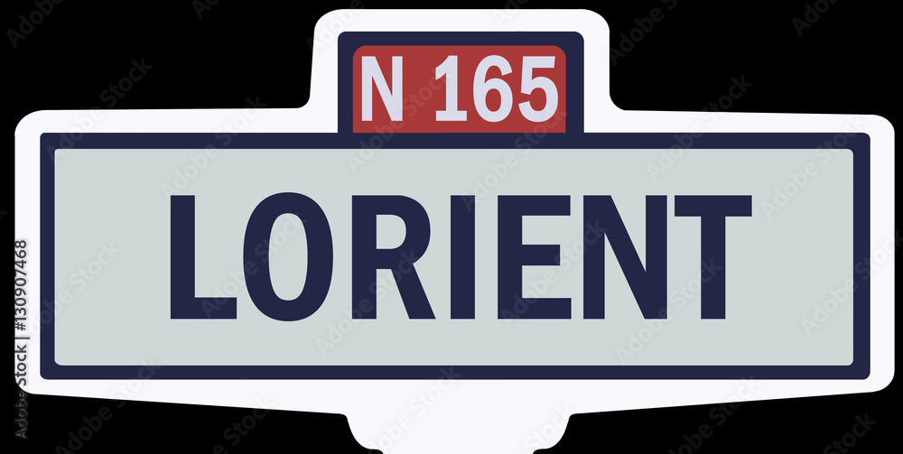 LORIENT - Ancien panneau entrée d'agglomération LORIENT - Ancien panneau entrée d'agglomération
