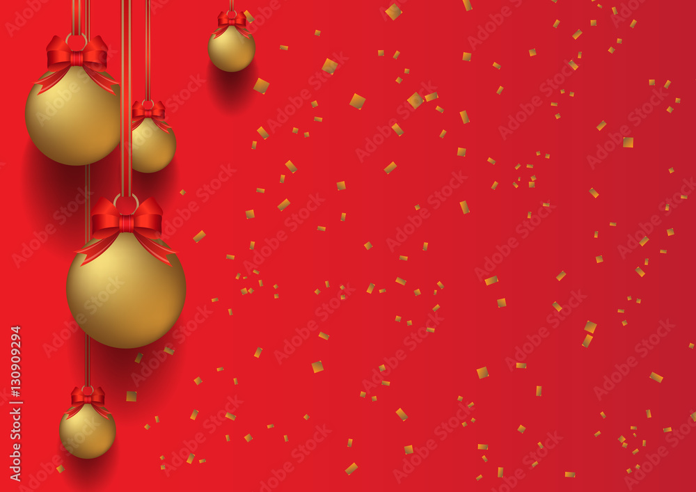 golden hanging decor xmas vector golden hanging decor xmas vector