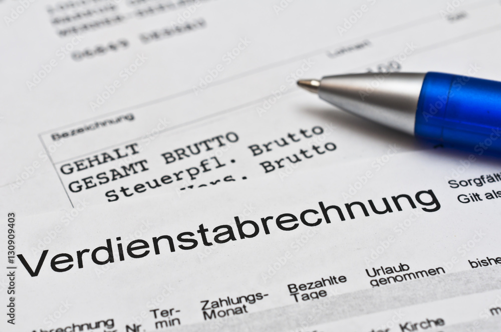 Verdienstabrechnung Verdienstabrechnung