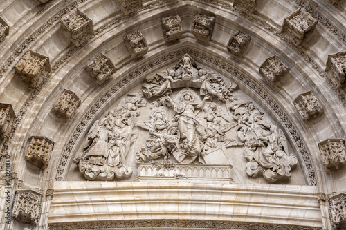 Entrance  Santa Maria Cathedral Church  Seville