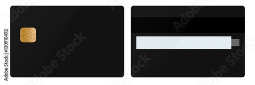 schwarze blanko Scheckkarte