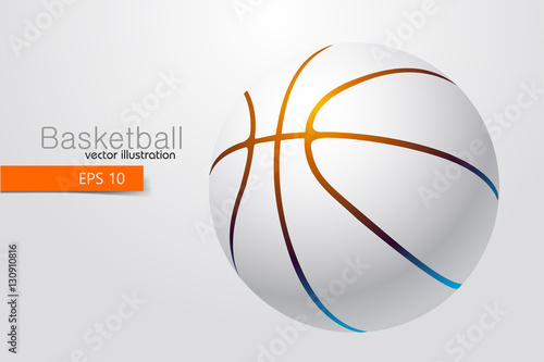 Silhouette of a basketball ball.