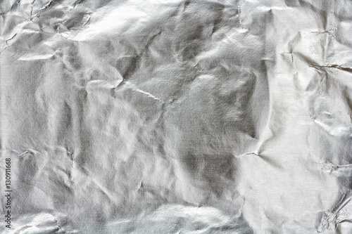 texture of crumpled aluminum foil paper based bottom
