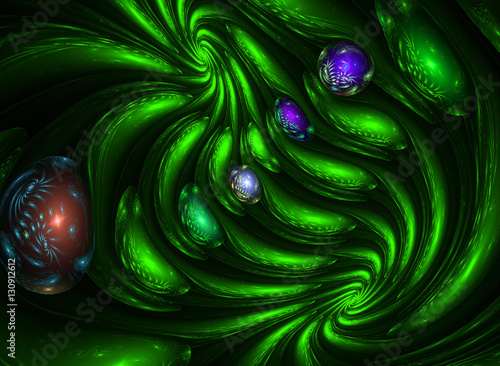 Abstract fractal Christmas background