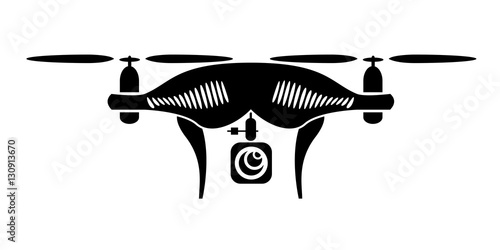 quadrocopter isolated on white background