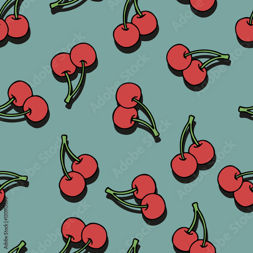 vector pattern Cherries