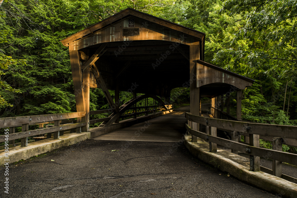 Scenic Covered Bridge - Mill Creek Park, Youngstown, Ohio Scenic Covered Bridge - Mill Creek Park, Youngstown, Ohio