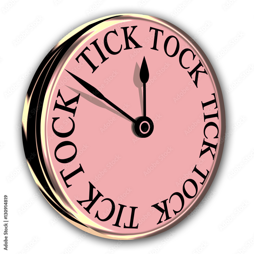 Tick Tock Clock Stock Illustration