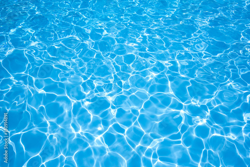 Beautiful blue and bright ripple water and surface in swimming pool
