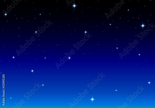 A lot of stars in the night dark blue background