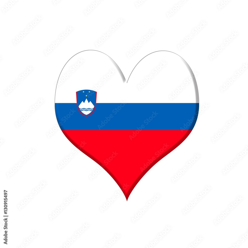 Slovenia heart. Slovenia heart.