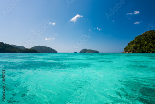 Beautiful blue sea at Surin Island  Thailand