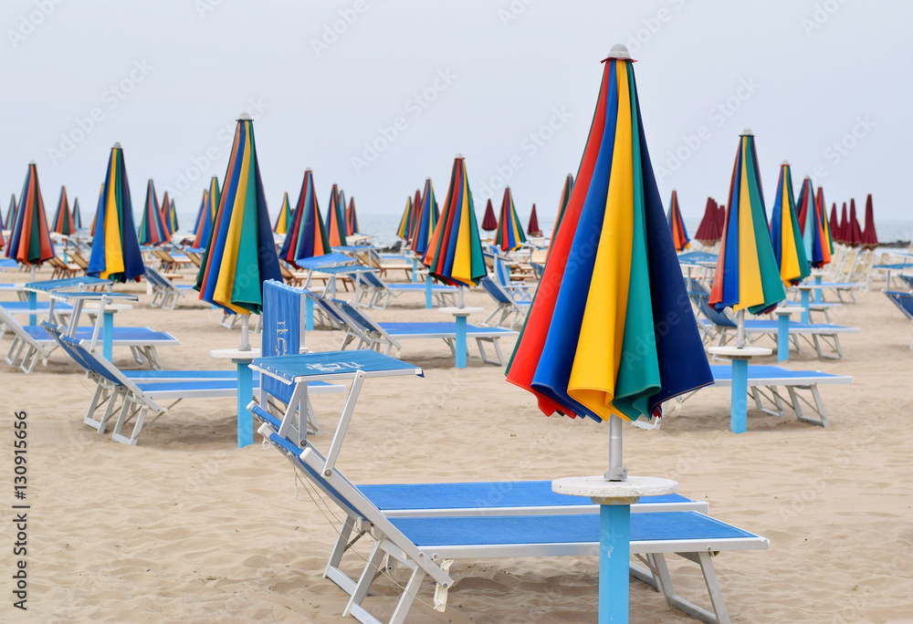 Beach in Rimini Italien