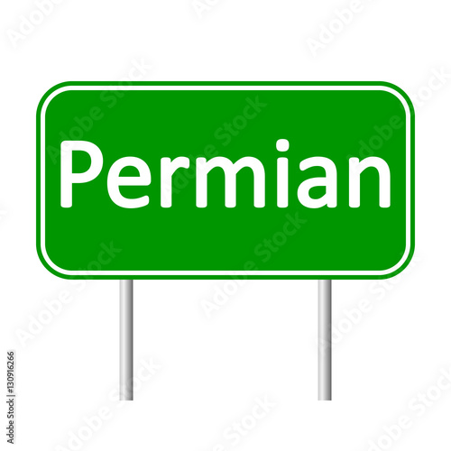 Permian road sign.