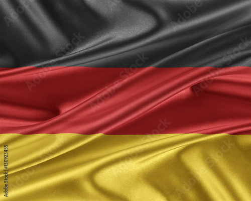 Germany flag with a glossy silk texture.