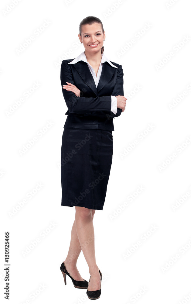 Modern business woman in the office with copy space Modern business woman in the office with copy space