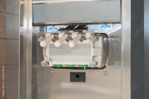 Closeup of an ice cream machine
