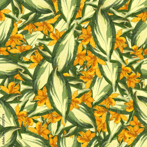 seamless background pattern texture made of  leaves