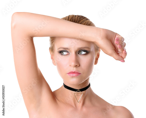 Beautiful woman with trendy...