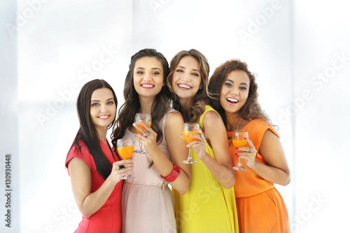 Beautiful girls with cockta...