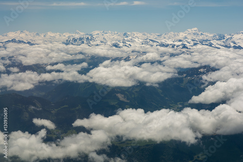 from the airplane in clouds © InessaI