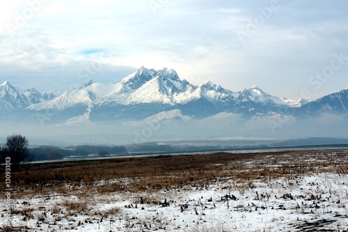 Winter view of the High Tatras, Slovakia