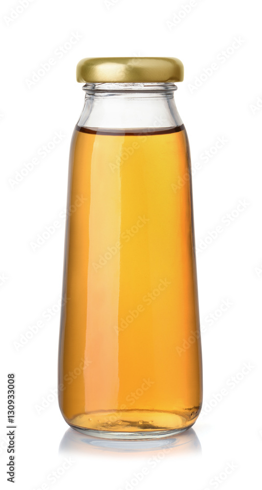 Small bottle of apple juice