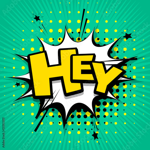  Comic text background hey