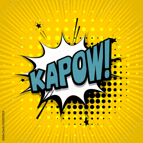  Comic text background kapow