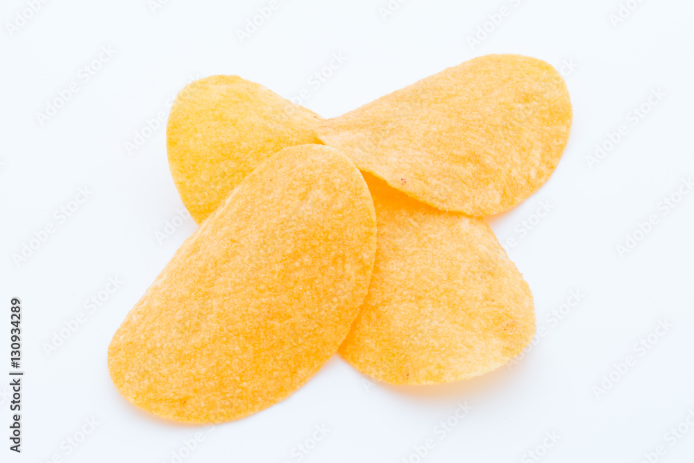 Potato chips on the papric. Eco food. Potato chips on the papric. Eco food.