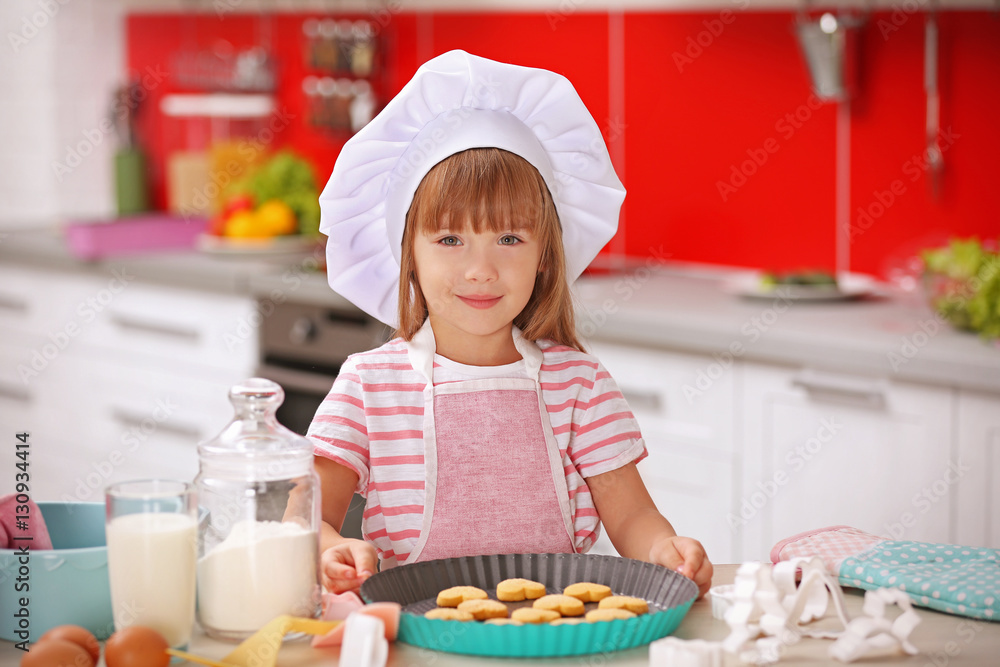 Little girl cooking in the kitchen Little girl cooking in the kitchen