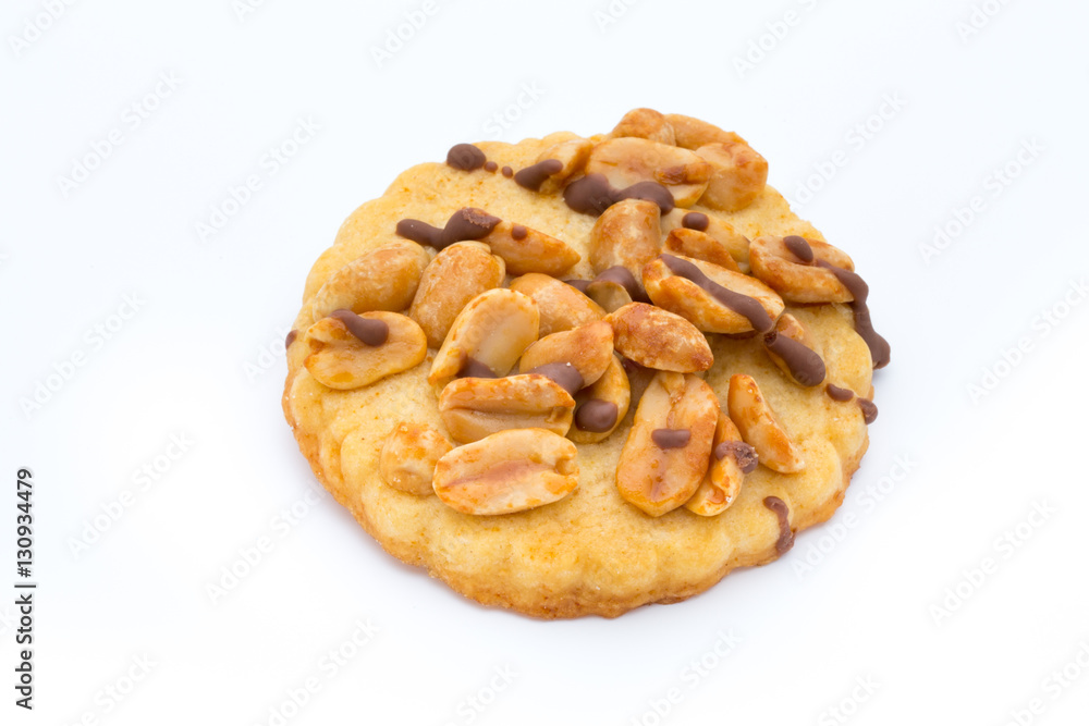 Cookies nuts on the isolated on white background. Cookies nuts on the isolated on white background.