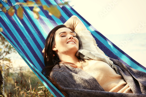 Beautiful girl relaxing in ...