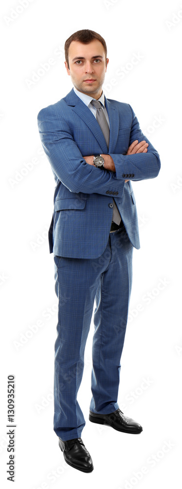 Confident handsome businessman on white background Confident handsome businessman on white background