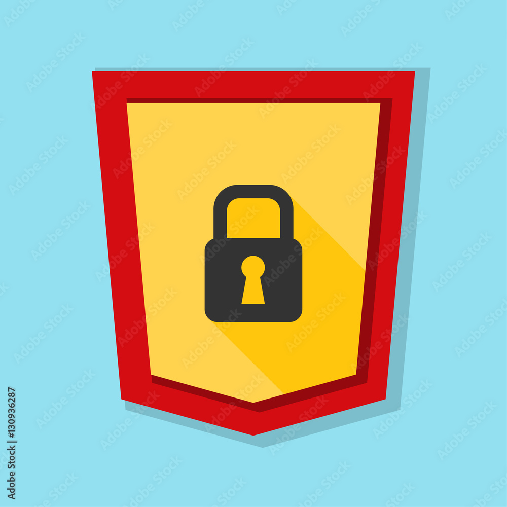 Secure Lock Shield sign Secure Lock Shield sign