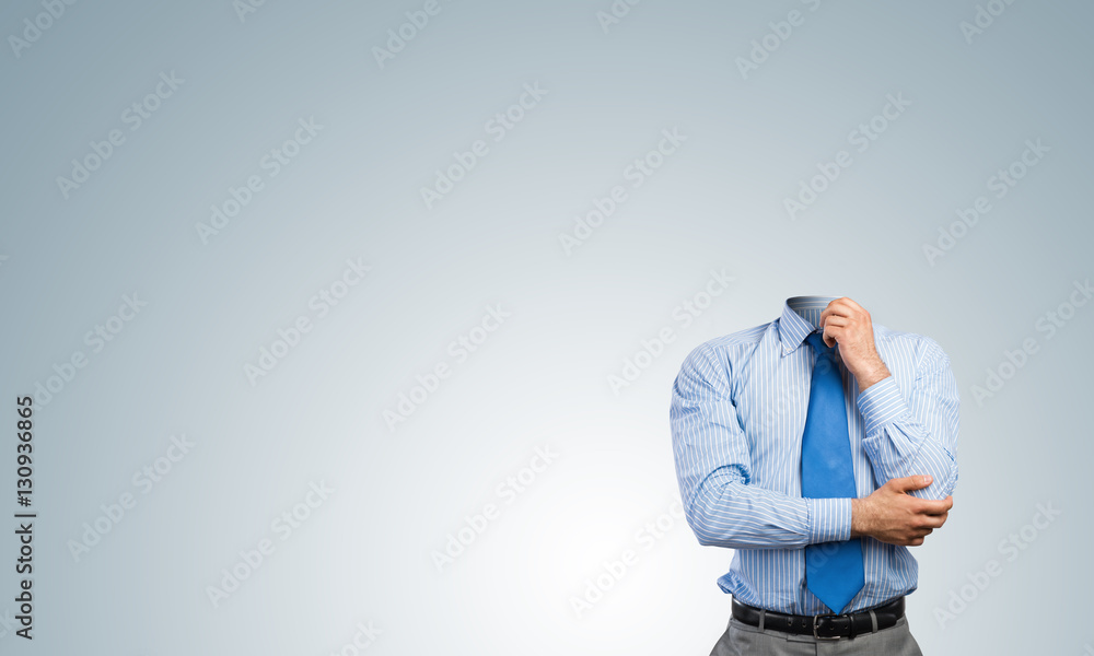 Headless pensive businessman Headless pensive businessman