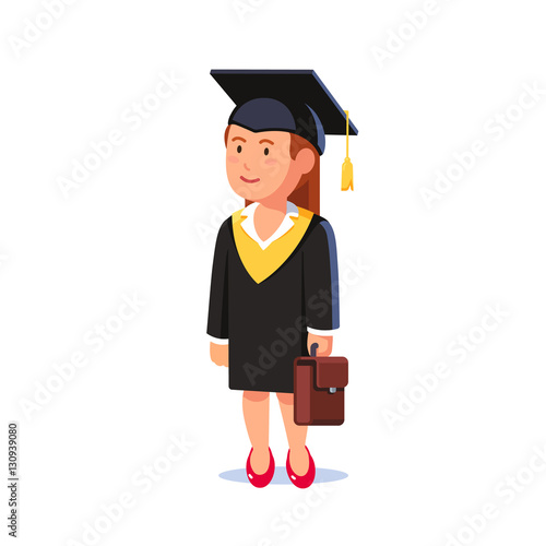 Student woman graduated from MBA business school