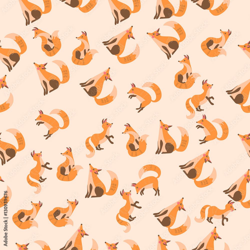 vector illustration of a cute fox vector illustration of a cute fox