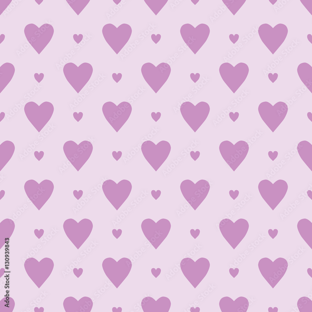 Seamless simple pattern with small hearts. Romantic background. Pink substrate with hearts for registration of holidays, weddings, Valentine's Day.