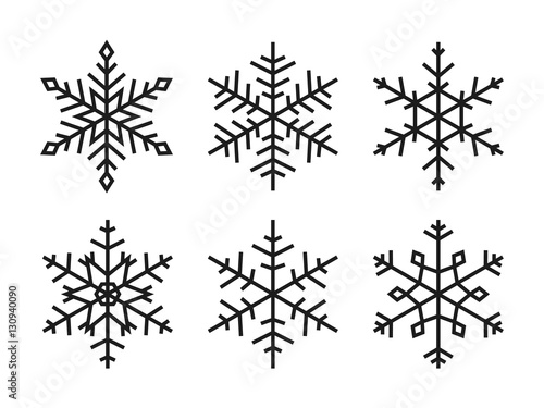 Vector snowflakes set