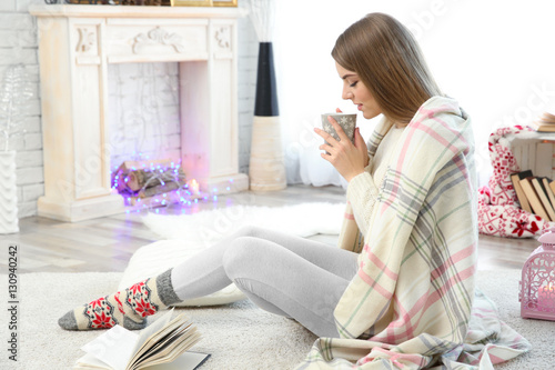 Beautiful young woman with ...
