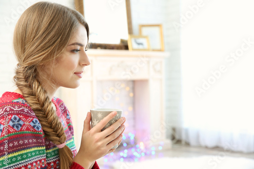 Beautiful young woman with ...