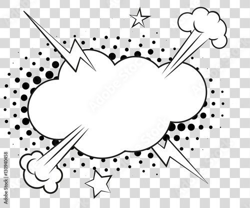 Comic speech bubbles with halftone shadows. Vector illustration eps 10 isolated on background.