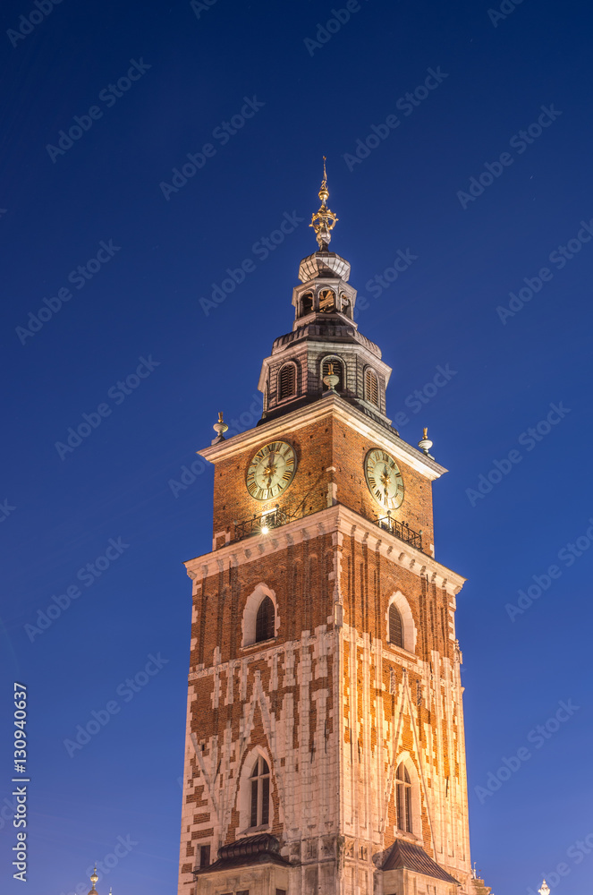Gothic town hall tower, Krakow, Poland