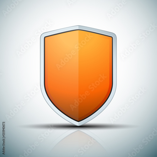 Free Download Orange Shield illustration - GFXLoad