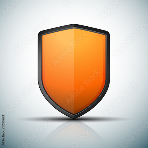 Free Download Orange Shield illustration - GFXLoad